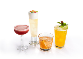Cocktail isolated over white background