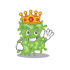 A Wise King of salmonella enterica mascot design style