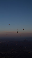 Hot Air balloon flying in Turkey Goreme Capadocia sky sunset sunrise