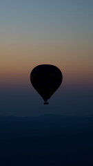 Hot Air balloon flying in Turkey Goreme Capadocia sky sunset sunrise