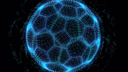 Abstract Animation 3D football.Futuristic soccer ball motion plexus effect.Sport technology hologram concept

 - Powered by Adobe
