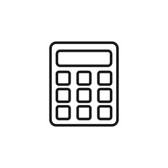 Calculator icon line symbol.