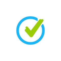 Check mark vector icon.