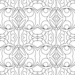 Beautiful card for decoration design. Abstract repeat background. Geometric modern ornament for coloring.