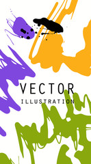 Artistic creative universal cards. Hand Drawn textures.