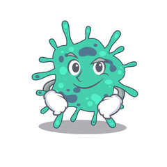 A mascot design of shigella boydii having confident gesture