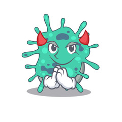 Shigella boydii dressed as devil cartoon character design style