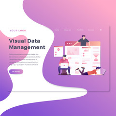 Landing page website template design. Modern flat design vector illustration concepts of web page design for website and mobile website development. Easy to edit and customize.
