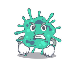 Mascot design concept of shigella boydii with angry face