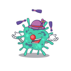 An attractive shigella boydii cartoon design style playing juggling