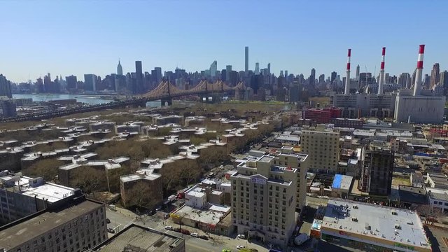 Drone Footage Manhattan from Brooklyn and Queensboro Bridge  New York City USA