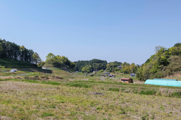 The secluded Japanese countryside in spring