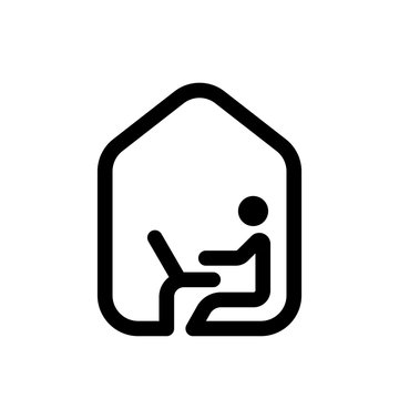 Work from home vector icon sign symbol