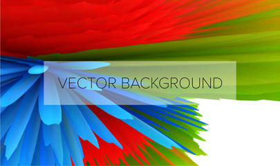 Abstract 3D explosion illustratoin. Colorful graphic design. Hight resolution creative background. Vector wallpaper.	