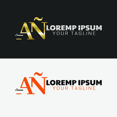 Initial Letter capital logo icon design template elements. Modern line logo with gold silver luxury style. Can be used for business, company group, consulting, finance. Vector Illustration.