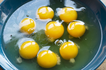yolks and egg whites