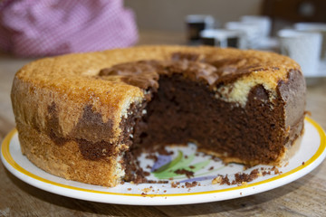 double taste sponge cake