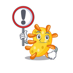 An icon of vibrio cartoon design style with a sign board