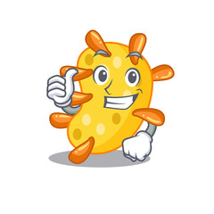 Vibrio cartoon character design making OK gesture
