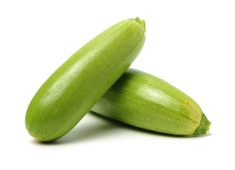 zucchini courgette isolated on white background 