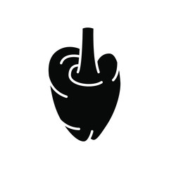 Human heart icon , health medical design best icon organ symbol illustration system button silhouette vector emblem isolated
