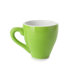Blank cup on white background