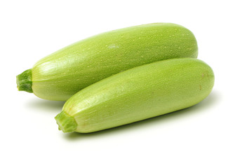 zucchini courgette isolated on white background 