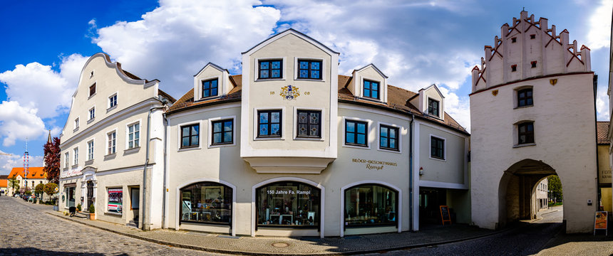 Vohburg, Germany - April 27: old town with historic buildings of Vohburg an der Donau on April 27, 2020