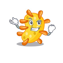 A dazzling vibrio mascot design concept with happy face
