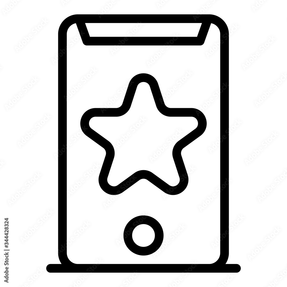 Poster custom project smartphone icon. outline custom project smartphone vector icon for web design isolate