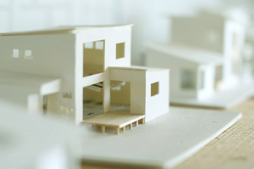 ミニチュアの縮小したマイホームの模型