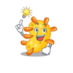 Mascot character design of vibrio with has an idea smart gesture