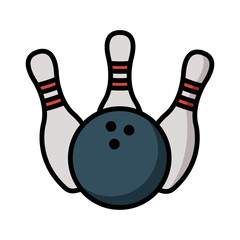 bowling - pin bowling icon vector design template