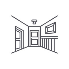 Hallway icon. Vector Illustration