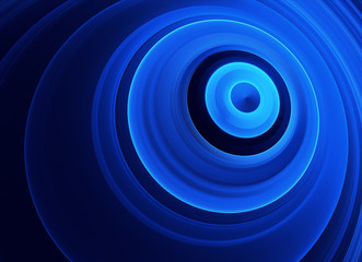 Dynamic curves ands blur pattern. Fractal graphics. Science and technology concept.