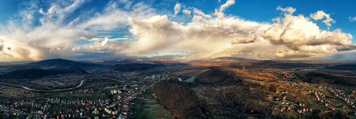 sunset in the mountains