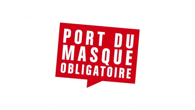 port du masque obligatoire- vecteur animation