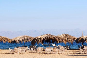 Red sea landscape in Egypt in January
