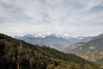 Fototapeta na wymiar Nepal Poon Hill Trekking Scenery 