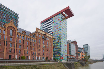 Colorium in Dusseldorf Media Harbor, view from the side