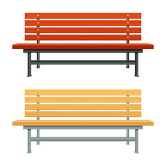 Park bench vector design illustration isolated on white background
