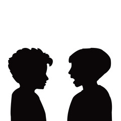 Silhouette Head Talking Photos Royalty Free Images Graphics Vectors Videos Adobe Stock