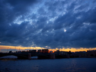 The evening sky over St. Petersburg