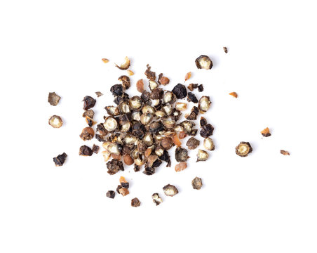 Ground Black Pepper Isolated On A White Background