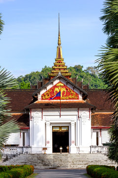 Luang Prabang Laos 17 October 2017 vertical image The Royal Palace National Museum in Luang Prabang Laos