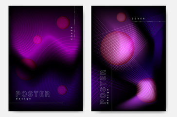 Abstract poster. Modern design futuristic banners with vibrant gradient shapes and minimalist elements.	