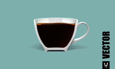 Coffee cup americano, black coffee, mug 