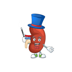 Talented right human kidney Magician cartoon design style