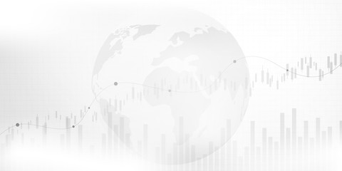 stock market, economic graph with diagrams, business and financial concepts and reports, abstract technology communication concept vector background