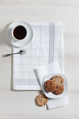 Various cookies and coffee